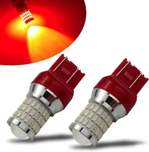 9-30V Flashing Strobe Blinking Brake Lights 7440 7443 T20 LED Bulbs with Projector Replacement for Tail Brake Stop Lights