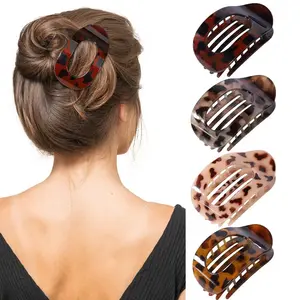4 Pcs Elegant Duckbill Hair Clip, Flat Round Claw Clip for Women, Designed for Strong Hold on Thick or Thin Hair, Effortless Styling with Secure Grip, Perfect for All-Day Wear and Reliable Hold