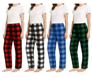(4-Pack) Women's Soft Plush Lounge Pajama Pants