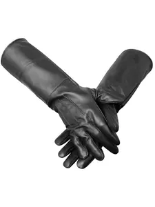 URBAN BUCK Renaissance Medieval Gloves Men for Costume - Unlined Sheepskin Leather Swordsman Steampunk Cosplay Gauntlet Glove