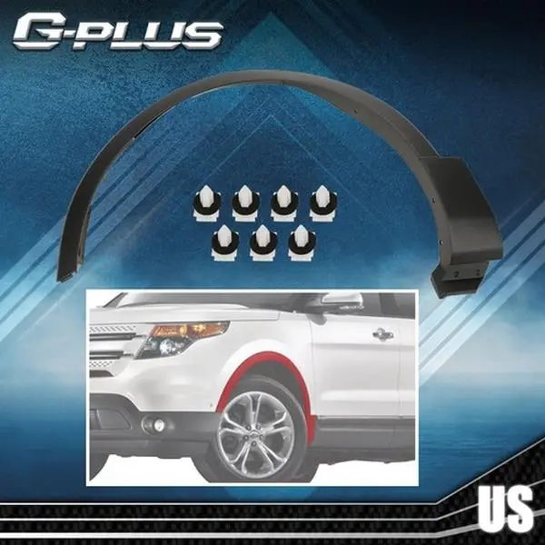 GPLUS 100% Brand New in Box Chrome Front Left Fender Flare (1 Pc) - Automotive Trim Accessory with Mud Shielding, Scratch Guard, Wheel Protection for 11-15 Ford Explorer (FO1290126), Car Exterior Chrome Trim