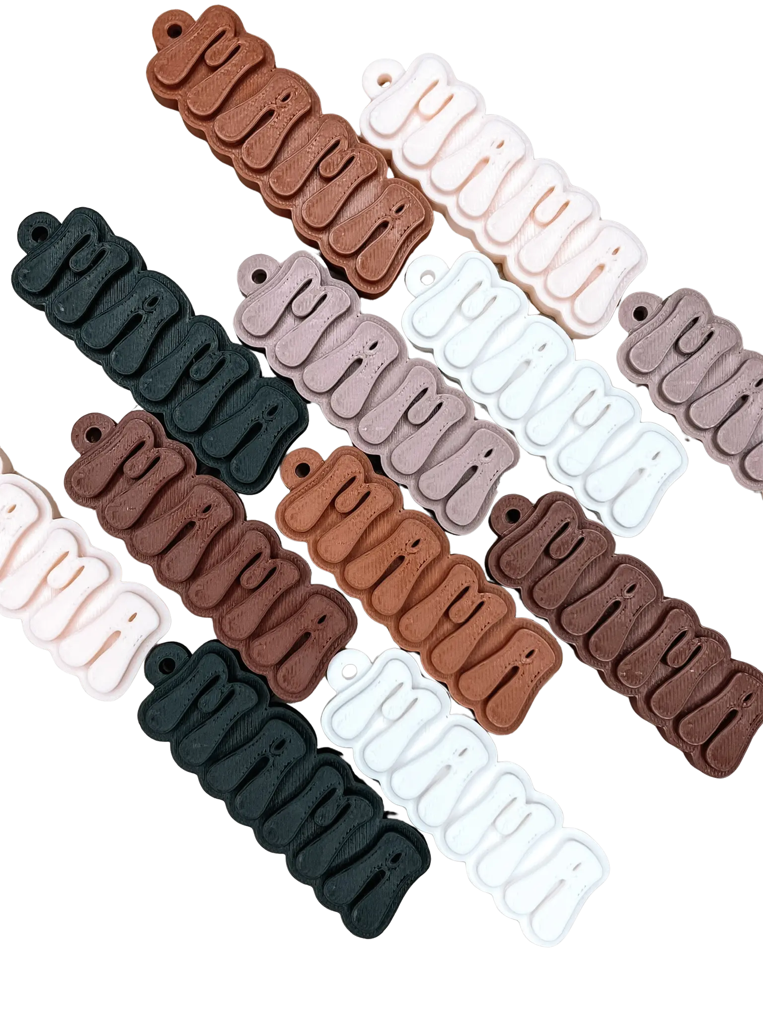 MAMA Keychain - Neutral Collection - Chunky Design with Keyring - Lightweight & Super Cute - Perfect for Diaper Bags, Keys, or Purse - Gift for Mamas key chain