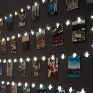 Photo Clip Light String, 1 Count Battery Powered Light String, Atmosphere Decorative Light String, Photo Clip Design Ambient Light