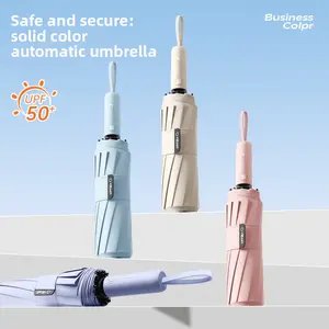 Mucat Umbrella,Full Automatic Anti-rebound Umbrella,Men's Automatic Umbrella – Foldable, Large Windproof Thickened, Dual Use for Sunny & Rainy Days,UV Sun Umbrella,Big Umbrella