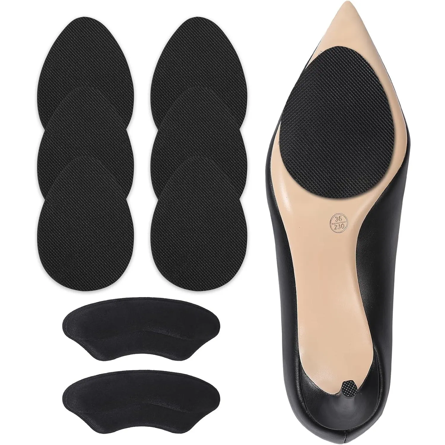 3pair Black + 1 Pair Shoe Pads