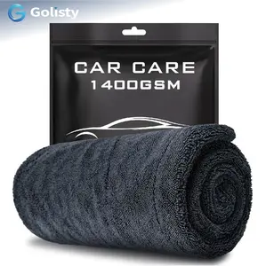 24"x36" Car Drying Towel, 1400GSM Microfiber Towel for Cars, Twisted-Loop Drying Towel Car Detailing, Double Sided Super Absorbent, No Water Spots, Label-Free Design Car Towel