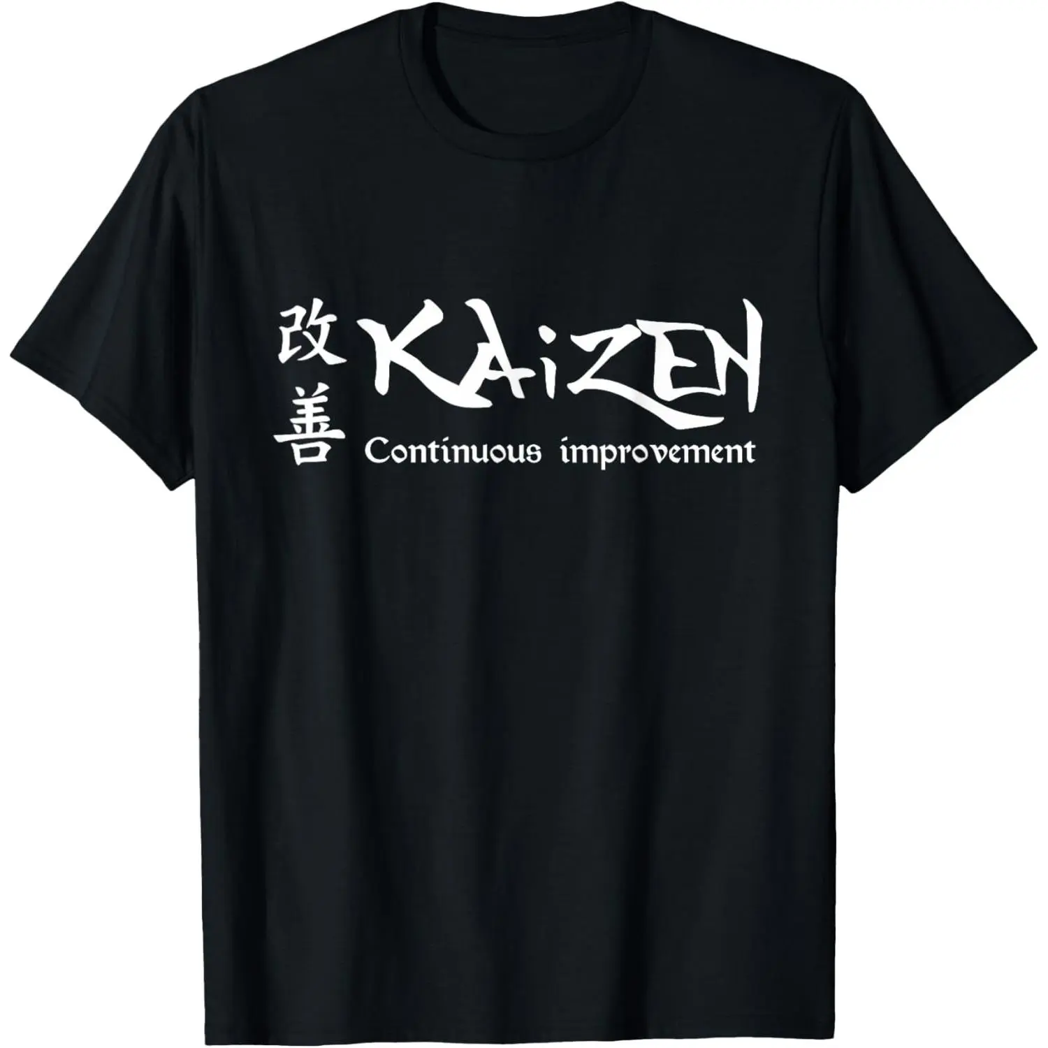 Women's 100% Cotton Casual Round Neck Distressed Graphic T-Shirt - Japanese Kaizen Philosophy Growth Streetwear Top