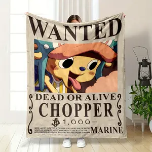 One Piece Tony Tony Chopper Wanted Poster Blanket, Super Soft Cozy Flannel Throw, Soft Comfy Blanket. This blanket features the iconic 1000 berry wanted poster design of the cute reindeer doctor from the hit anime On