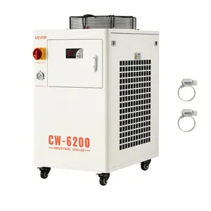 Fathersdaygift VEVOR Industrial Water Chiller, 17, 060 BTU/h, Industrial Water Cooler Cooling System with Compressor, 3.96 Gal Tank Capacity, 18.5GPM Max Flow Rate, for CO2 Laser Tube Engraving Cutting Machinedealsforyoudays