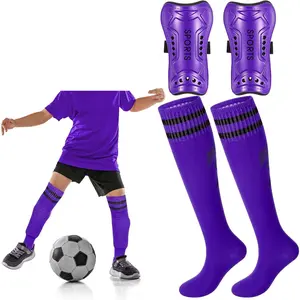 Soccer Shin Guards and Socks for Toddler Kids Youth, Lightweight Soccer Shin Pads Protective Defender Gear for 3-5, 5-10, 10-15 Years Old Children Teen Boys Girls Sports Game