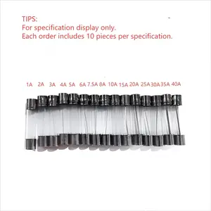 （10 pack）AGC Glass Tube Fuse 6*30mm/0.24*1.18inch，Nickel Plated，15Amp Specifications Available，Suitable for Cars，Trucks，Boats，Motorcycles，SUVs
