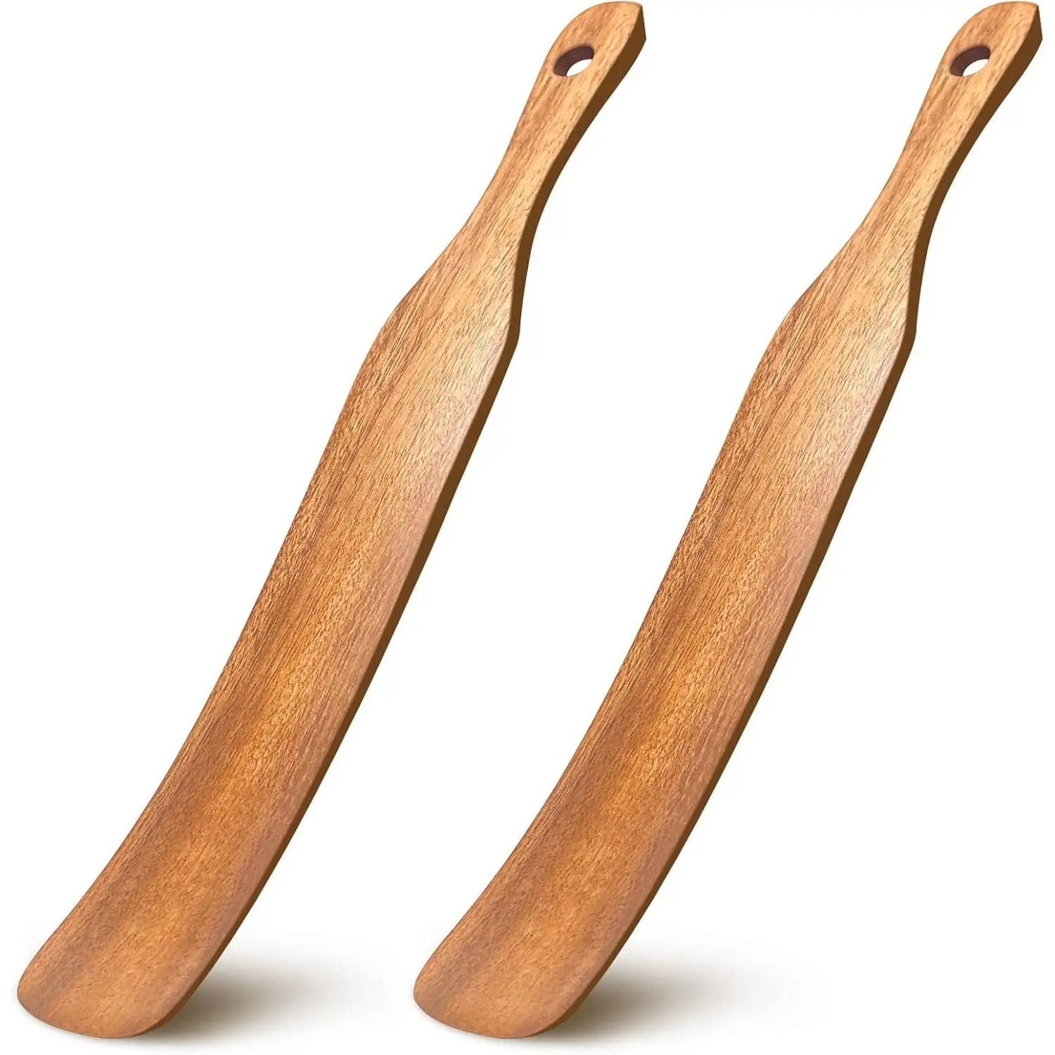 Wooden Spurtle for Sourdough Starter, Spurtles Kitchen Utensils Tools Teak Wood, Reaching Bottom of Jar, for Baking, Cooking, Mixing, Reaching Bottom of Jar, Dough Whisk, Long Handle Jar Spatula