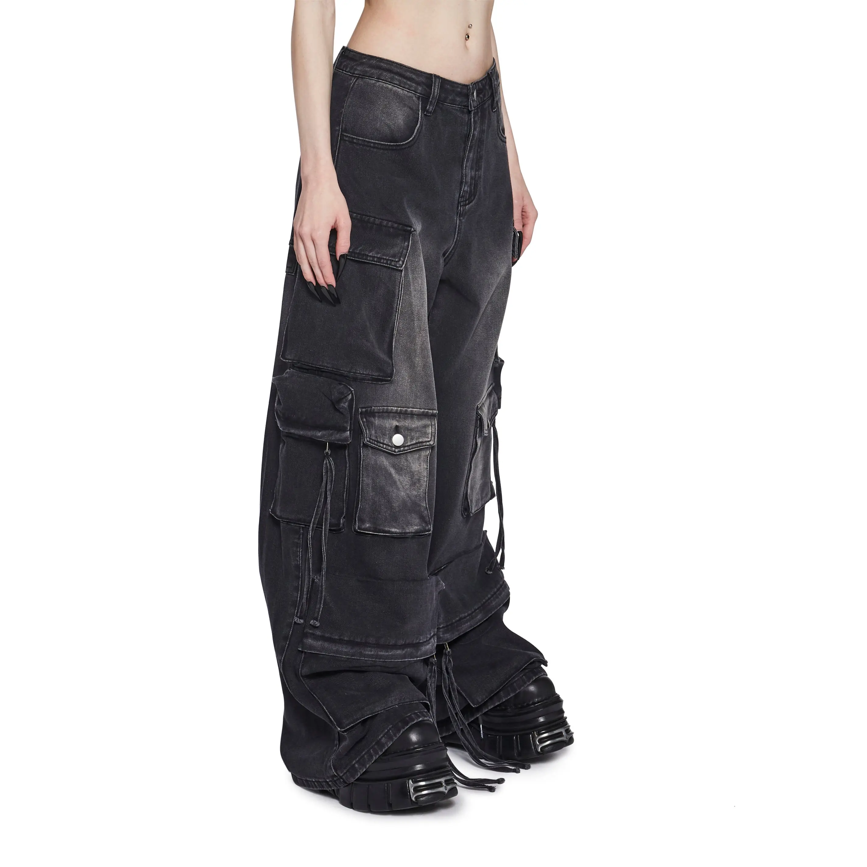 Wicked Persuasion Cargo Jeans - Black