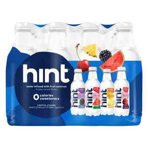 Hint Water Best Sellers Pack, 3 Bottles Each of: Watermelon, Blackberry, Cherry, and Pineapple, Zero Calories, Sugar Sweeteners, 16 Fl Oz (Pack of 12)