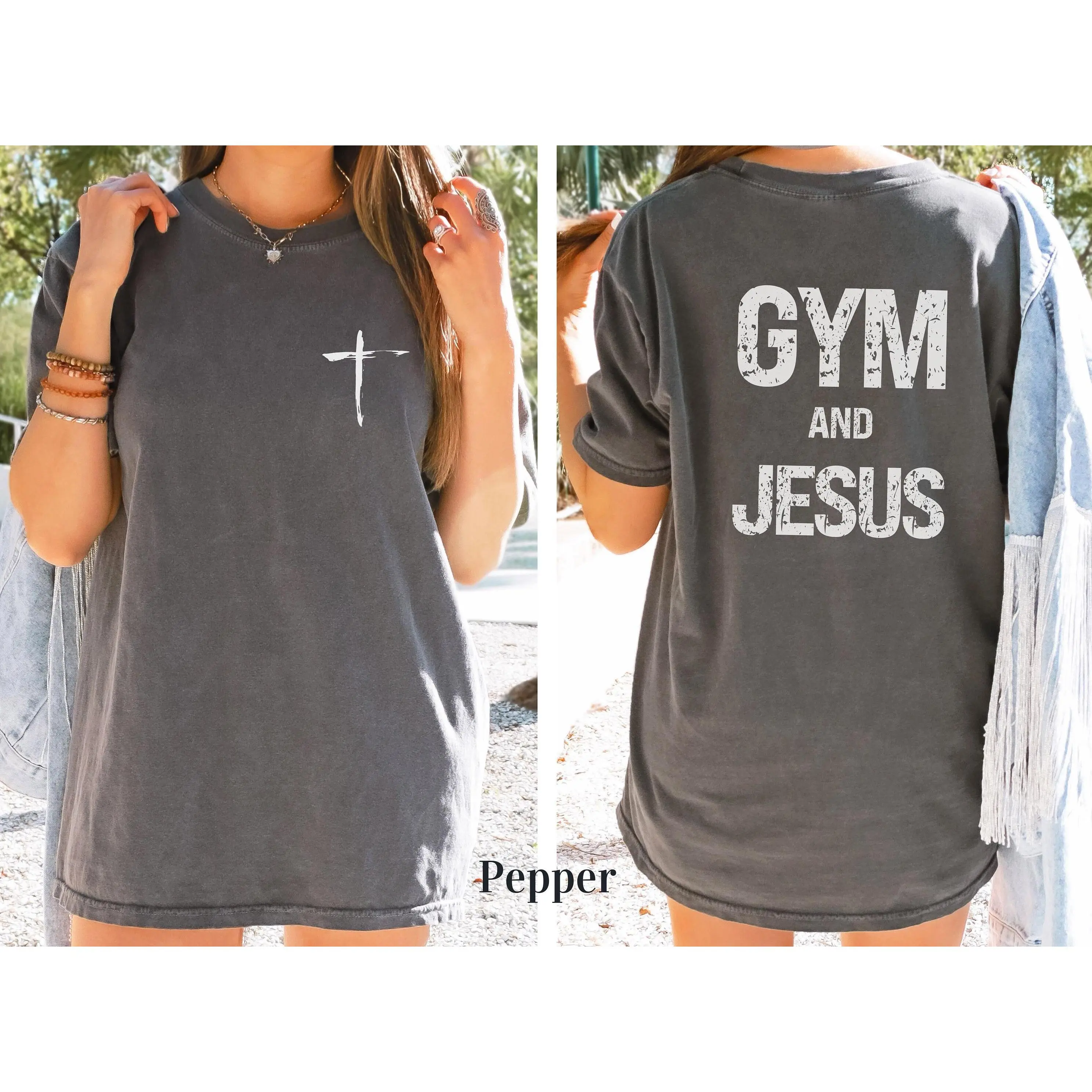 Comfort Colors® Gym And Jesus Shirt Christian Pump Cover Jesus Shirt Bodybuilding Christian Shirt Christian Activewear Gym Shirt Workout Shirt Shirt