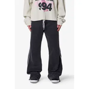 mnml Piped Kick Flare Pants - Washed Black