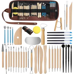 43 count Clay Tool, Clay Sculpting Tools Kit - Stainless Steel Pottery Tools with Storage Bag for Ceramics,Clay Art&DIY Crafting,Also for Beginners, Hobbyists, Artists