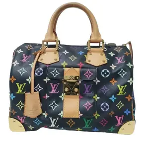 Pre-owned Louis Vuitton Multicolor canvas Shoulder Bags Preowned Speedy 30 Monogram Multicolor Noir
