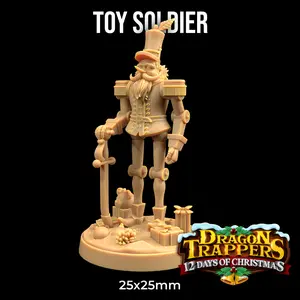 Toy Soldier Christmas Advent Calendar Holiday | The Dragon Trappers Lodge | 32mm Scale | Miniature RPG Tabletop Mini Resin DnD Dungeons and Dragons