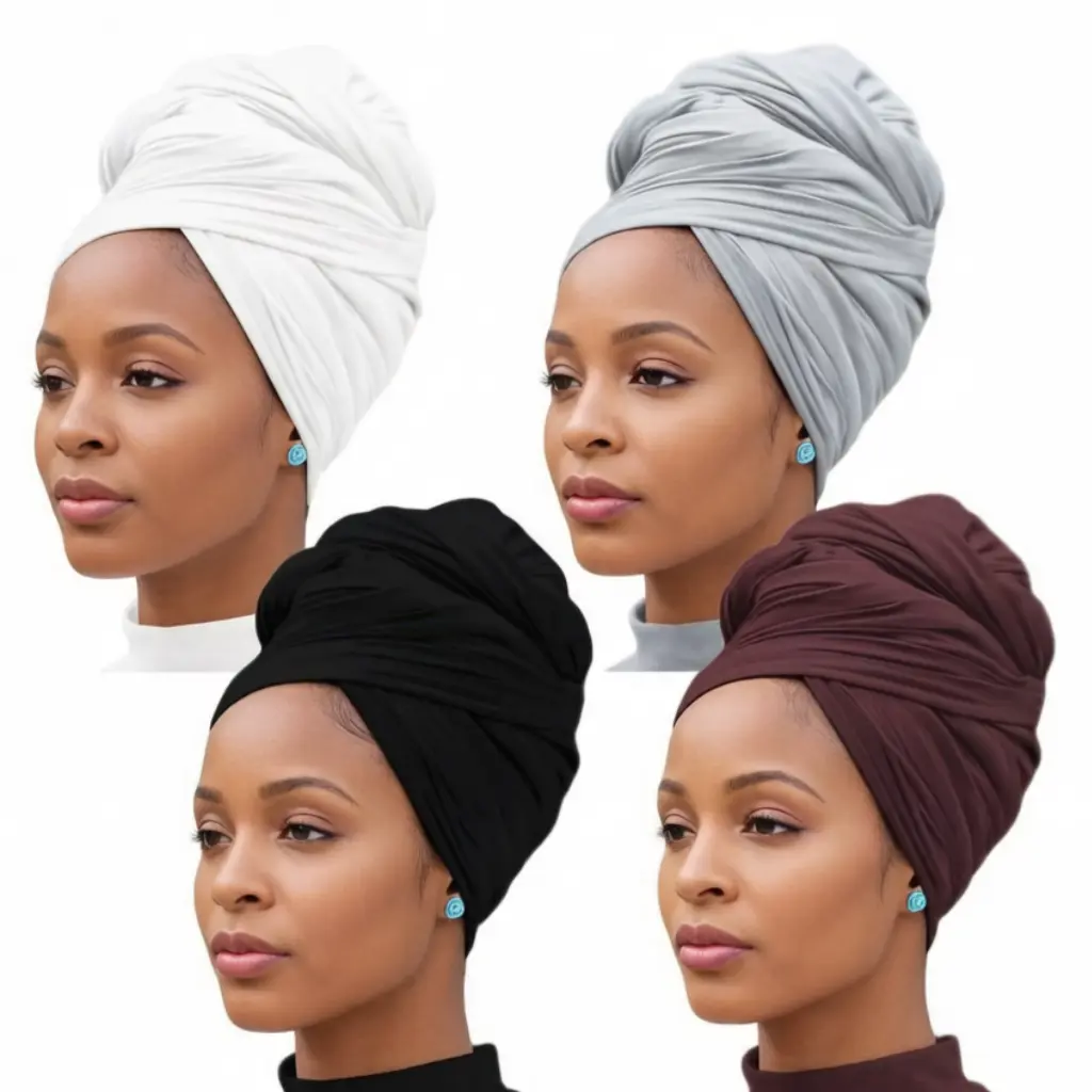 Head Wraps for Black Women Stretch Headwraps Large Hair Wraps Hijab Scarves for Muslim Head Scarf Turban Headbands