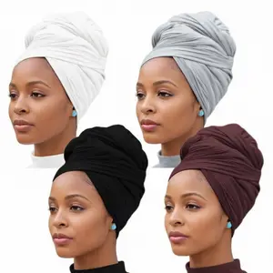 Head Wraps for Black Women Stretch Headwraps Large Hair Wraps Hijab Scarves for Muslim Head Scarf Turban Headbands