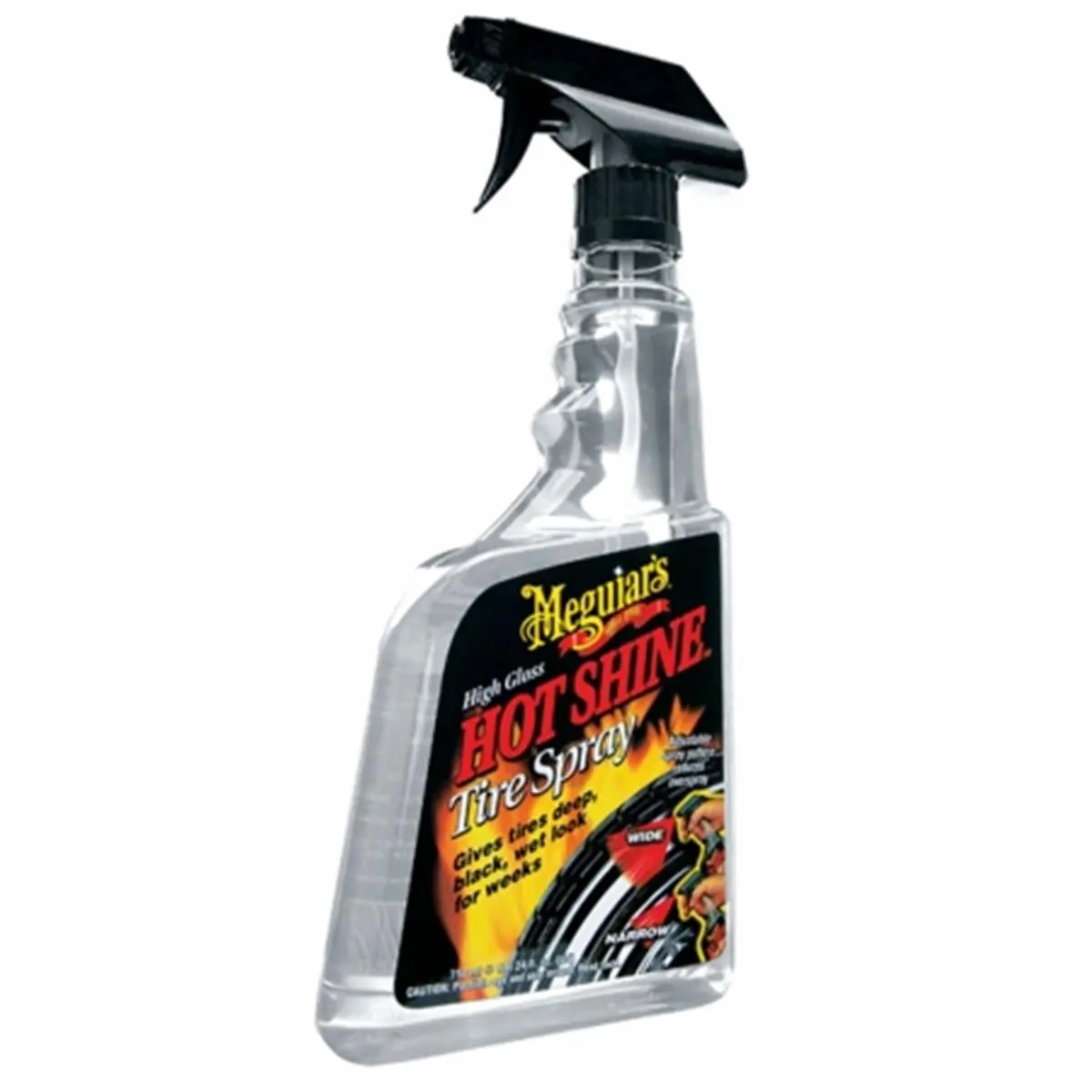 212 MAIN Meguiars Hot Shine High Gloss Tire Trigger Spray, 24oz Wet Look Tire Care Accessory with Trigger Spray, Long-Lasting Shine, Prevents Aging for Household Use