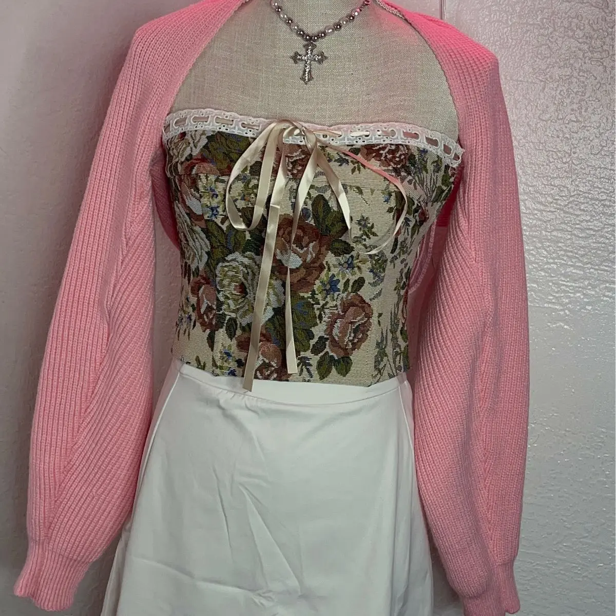 Baby Pink Knit Bolero