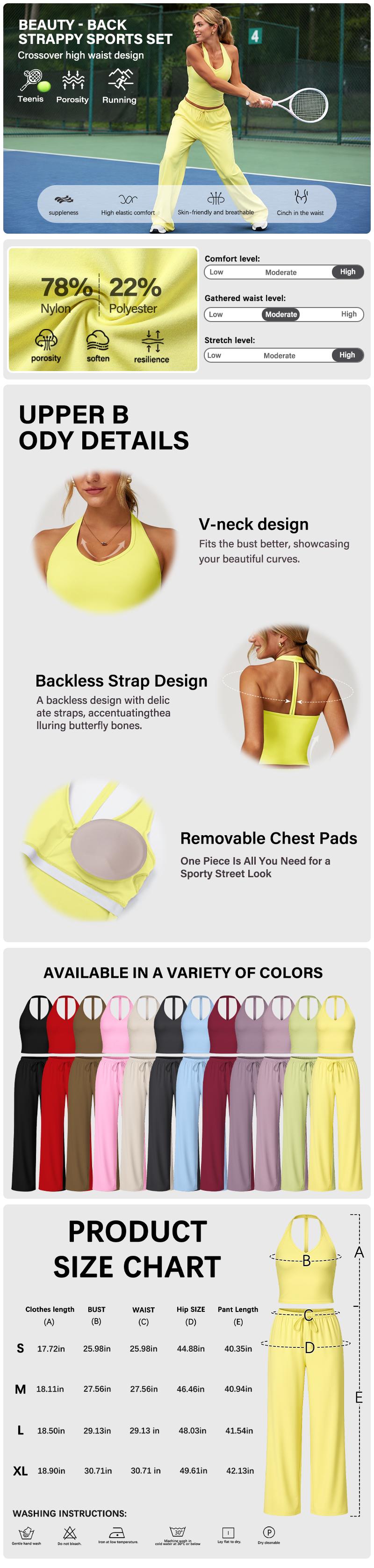NVWA Women's 2-Piece Athleisure Outfits - Polyester-Silk Fitted Summervibe Sweatsuit, Adjustable V-Neck Strappy Top & Wide Leg Pants, Cooling Quick-Drying Breathable Figure-Flattering Women's Clothes, Workout Sets for Gym & Travel,summerwins NVWA Women's 2-Piece Athleisure Outfits - Polyester-Silk Fitted Summervibe Sweatsuit, Adjustable V-Neck Strappy Top & Wide Leg Pants, Cooling Quick-Drying Breathable Figure-Flattering Women's Clothes, Workout Sets for Gym & Travel,summerwins