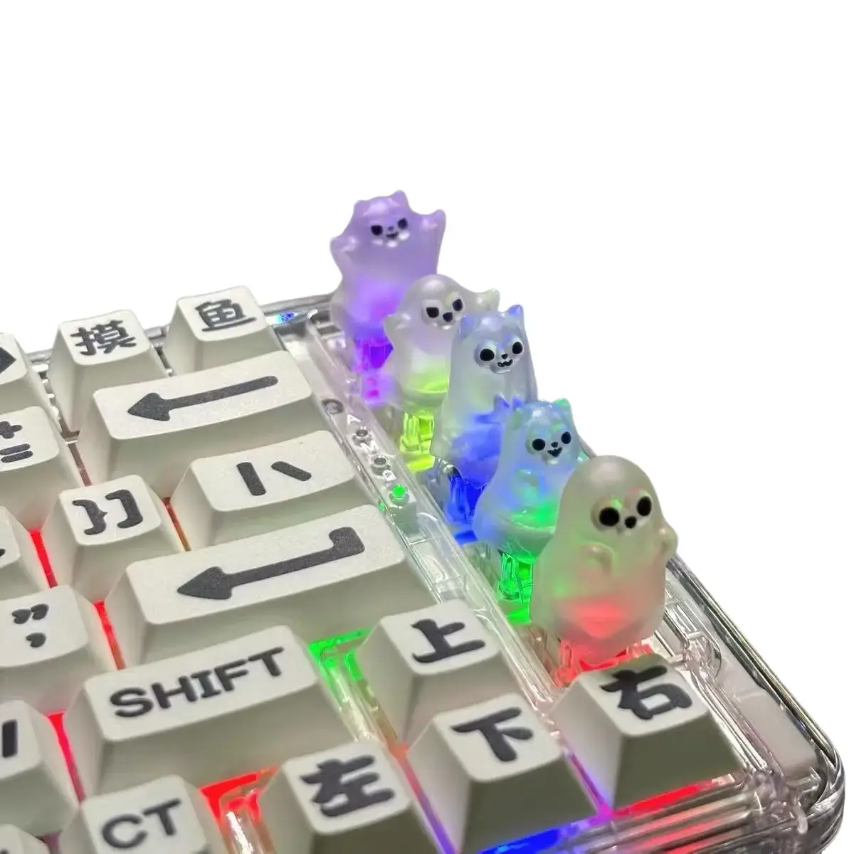 Halloween Special Edition Ghost Keycaps for Keyboard