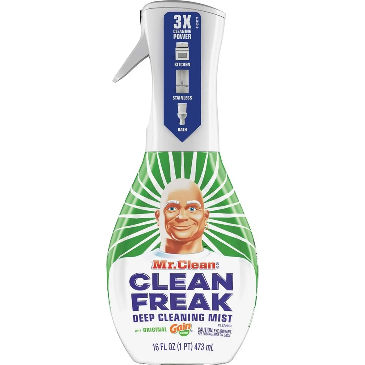 Mr. Clean Multi-Spray Cleaner - 0.13gal Deep Cleaning Mist with Gain Aroma, Household & Kitchen Grease Cleaning Solution, Kitchen Grease Cleaner