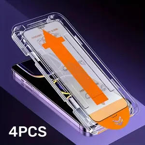 4pcs Ultimate Screen Protection for Smartphone, 3D Smooth Edge and Full Coverage, Nano Oleophobic Coating with 9h Tempered Glass