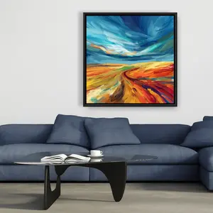 36x36 in. Pictorem C1FC3636ME9PU9 Artistic Landscape Nature Photo Print, Yellow-Framed Wall Decor, Home & Room Decor for Home Supplies