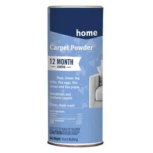 Home Carpet Powder for Flea and Tick Control, Long-Lasting Deodorizing Treatment for Carpets and Upholstery, 16 oz
