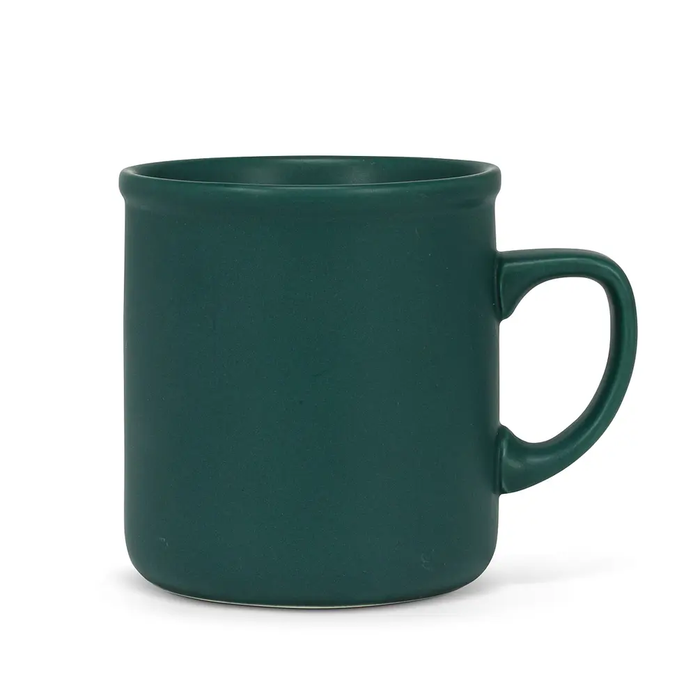 Abbott Collection AB-27-MATTE-MUG-GRN Stylish 3.5 in. Ceramic Stoneware Classic Mug, Matte Dark Green for Coffee & Tea