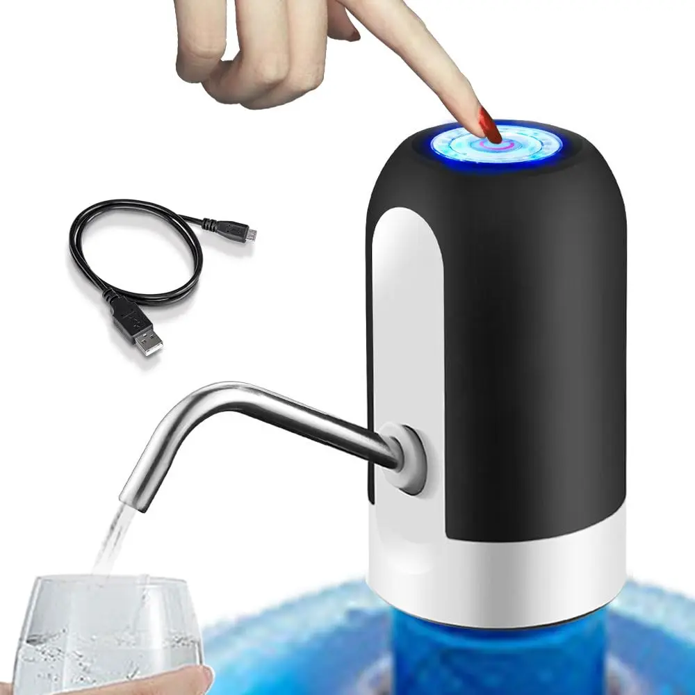5 Gallon Water Dispenser Automatic contactless Electric Portable Drinking Water Bottle Pump,Smart USB Charging, for Camping Rechargeable 5 Gallon jug Pump (Black)