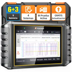 FOXWELL NT716 OBDII 5.5-inch screen scanner Reset Automatic Scanning tool ABS SRS Transmission Engine Diagnostic Code Reader and FOXWELL OBD2 16Pin male to female diagnostic extension conversion cable