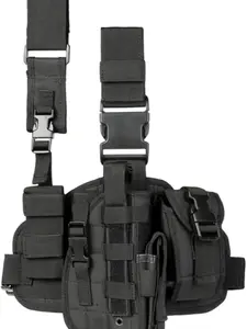 Military-Grade Leg Holster Adjustable Right Thigh Holster with Magazine Pouch Tactical Equipment Survival Kit 900D Oxford Fabric MOLLE-Compatible