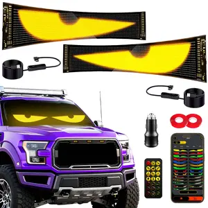 Devil's Eyes Light for Cars - Windshield Eyes Animated LED Sign Programmable Scrolling Lights for Car, Outdoor Waterproof LED Matrix Panel, Remote Smart APP Control for Truck Window