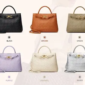 Women's Fashion Bag - Black, Brown, Green, Purple, Seashell, Silver - Elegant Design for Everyday Use