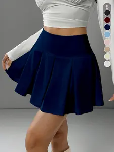 Women's High Waist Pleated Mini Skirt Set, Cute Sporty Casual Summer, Slim-Fit Two-Piece Dress for Daily Outdoor Wear, Pleated Tennis Skirts, Tennis Skirt Sets