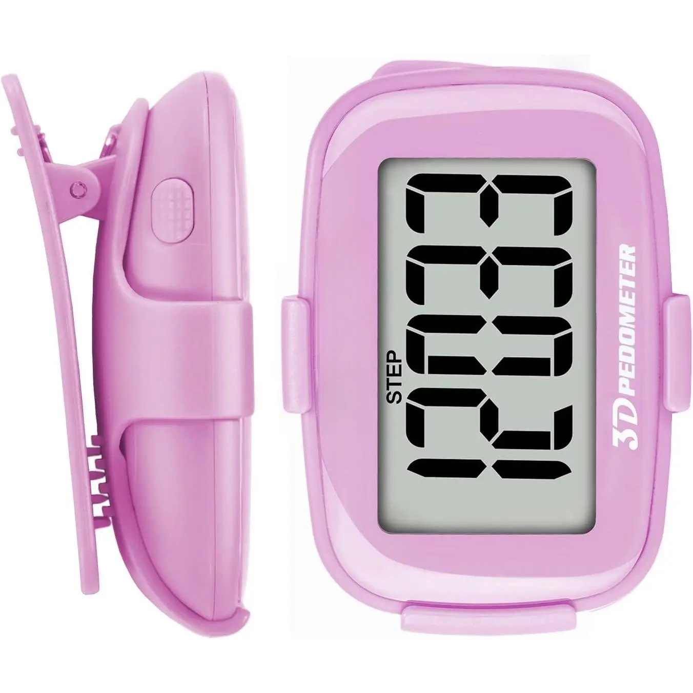 F-PDT01 Clip-On 3D Pedometer - Classic No-Smartphone Fitness Tracker with LED Backlight, Batteries, Sensor, Easy Replacement, Battery Door Screwdriver, Pocket-Friendly Simple Operation, 1-Year Durability for Walking, Outdoor Activities