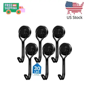 6 Pack Hooks, 30lbs+ Magnetic Magnet Hook 2025 Cruise Cabin Ship Essentials Heavy Duty