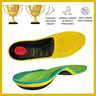 Cushioned Athletic Orthotic Insoles - Sturdy High Arch Support, Shock-Absorbing for 220+lbs, Plantar Fasciitis, Flat Feet, Standing All Day, Fishing, Camping, Chef Work Boots, Heightening Shoe Inserts, Sweat-Wicking