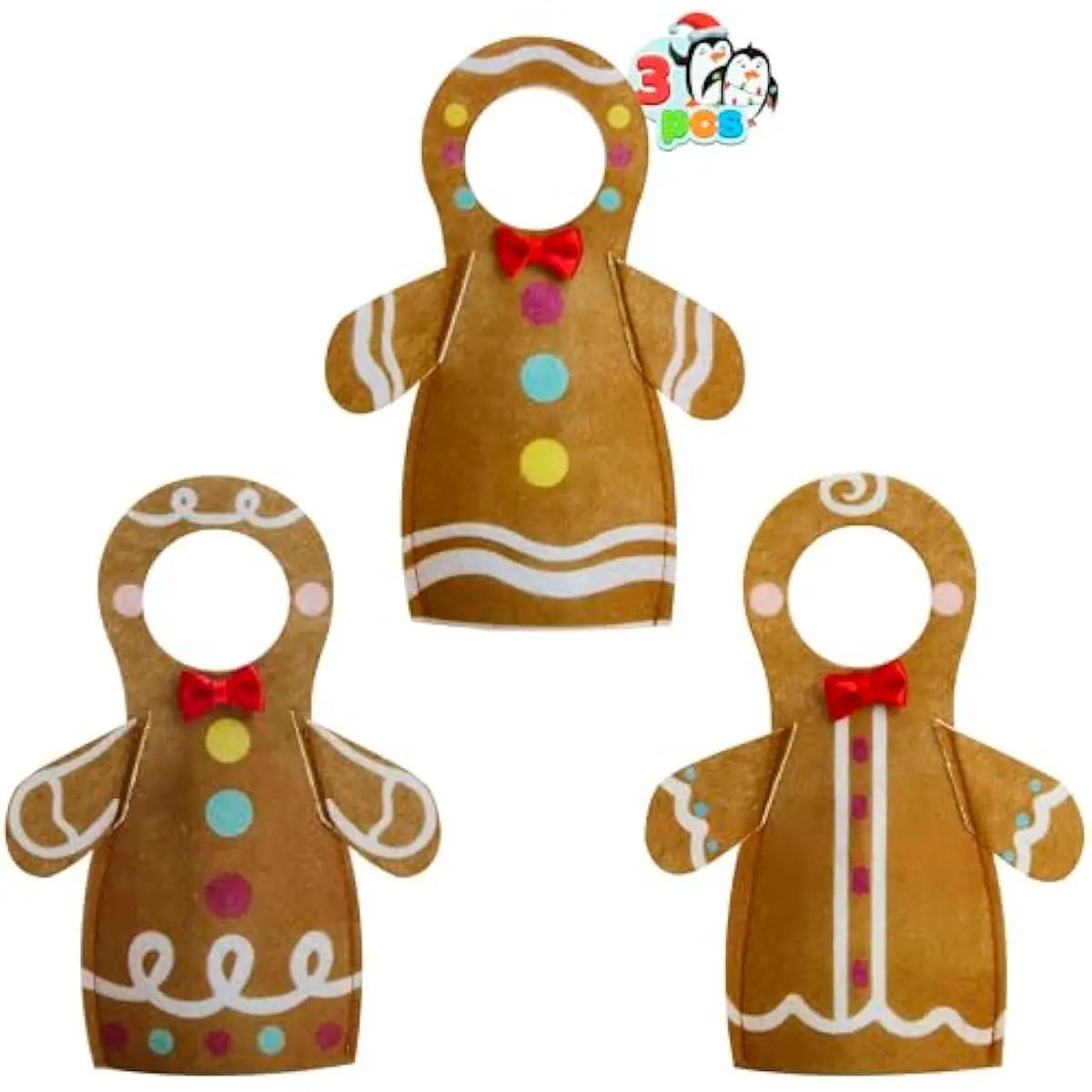 3 PCS Xmas Doll Clothing Gingerbread Set, Gingerbread Doll Outfits Christmas Accessories Outfits for Christmas Party Decorations and Xmas Holiday Party Favors