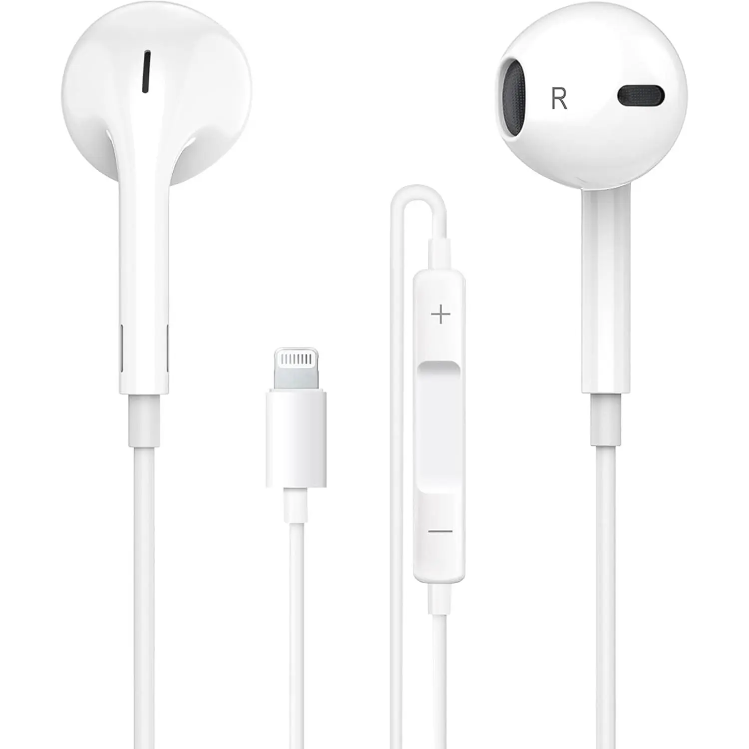 Earbuds, Wired Earphones (Built-in Microphone & Volume Control) Noise Canceling Isolating Headphones for iPhone 14/13/12/11/SE/X/XR/XS/8/7