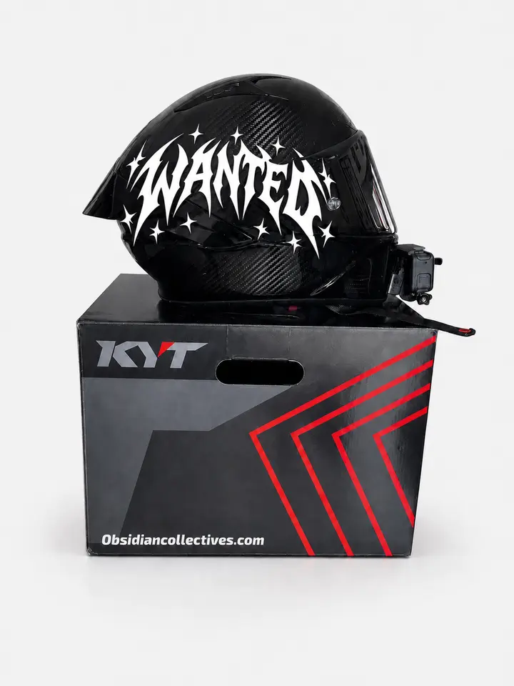 “Wanted” Helmet Decal