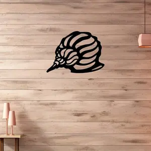 Seashell Metal Wall Art - Elegant Wall Sticker for Living Room, Outdoor, and Bedroom Decor | Stylish Metal Wall Hanging for Home-Wall Sculptures