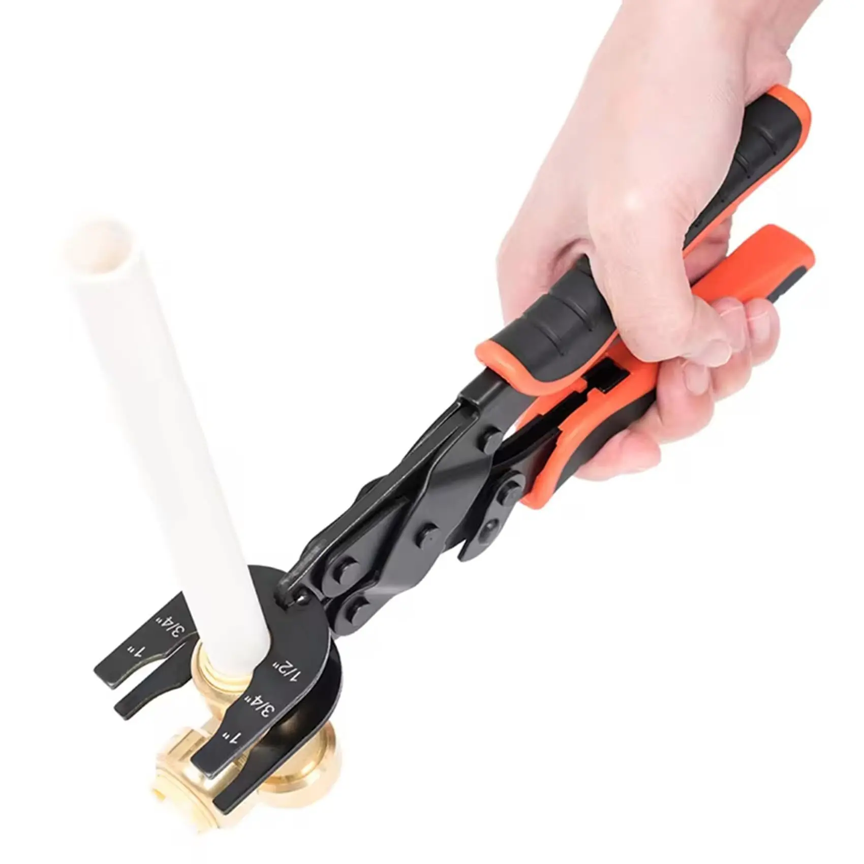 Multi-Size Quick Disconnection Disconnect Pliers for 1/2, 3/4 & 1-in Pipes - 3-in-1 Efficient Metal Removal Tool for Push-Fit PEX/Copper Fittings, Professional for Plumbing & Truck Maintenance in Small Spaces