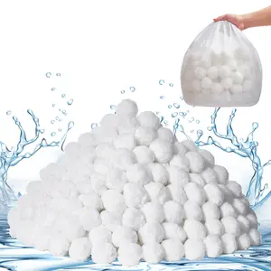 【fathersdaygift】VEVOR Pool Filter Balls for Sand Filter, 4.6 lbs, Filter Balls Replace Pool Filter Sand, Reusable Polyester Fiber Filter Media Balls with Wash Bag, for Swimming Pool Above Ground Pool Aquarium Tank