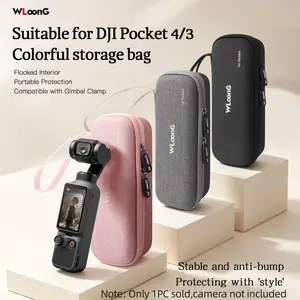 for DJI Osmo Pocket3/4 Body Carry Case, Available in Black/Grey/Pink, Perfect for Holiday Travel, Outdoor Sports, Campus Photography and Party, Screen and Lens Full Protection | Compact & Lightweight Design | Ideal Gift for Pocket3/4 Users